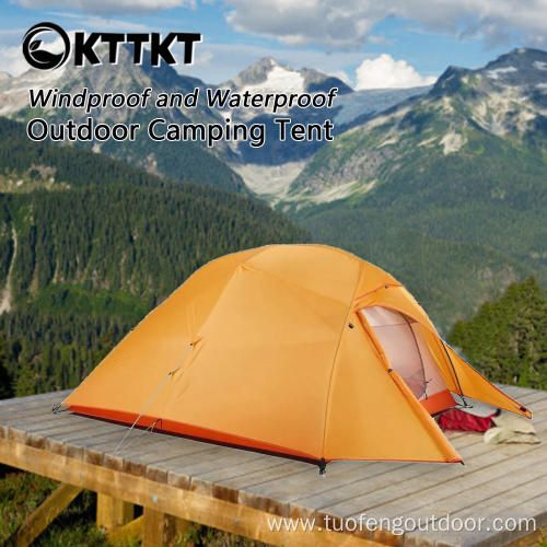 2.4kg orange mountaineering trekking double tent canvas